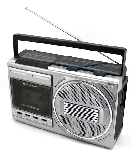 soundmaster Radio RR20SI Silber - Widerstandsfähigkeit: Keine Angabe - Radio Tuner: FM - Stromversorgung: Akkubetrieb - Netzbetrieb - Detailfarbe: Silber - Streaming Formate: Keine - Ausstattung: Kassettendeck - Mikrofon