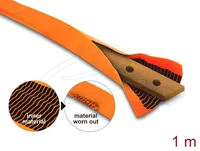DELOCK Schutzschl. 40x16mm mit Verschleißanzeige, orange 1m