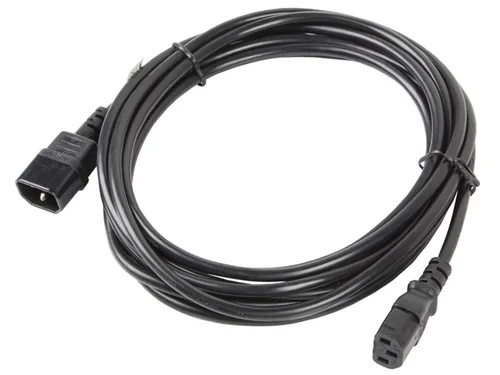 LANBERG Netzkabel-Verlängerung IEC 320 C13->C14 5,0m VDE sw