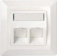 Schwaiger Anschlussdose 2x Keystone weiß