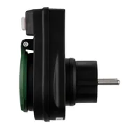REV Adapter mit Schalter IP44 schwarz-grün