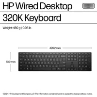 HP 320K tastiera Ufficio USB Nero