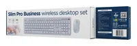 Gembird Slim Pro Business wireless desktop set, white, US layout