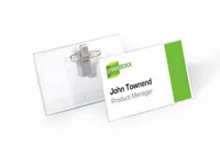 Durable Combi Clip Name Badge 54x90mm Pk 5