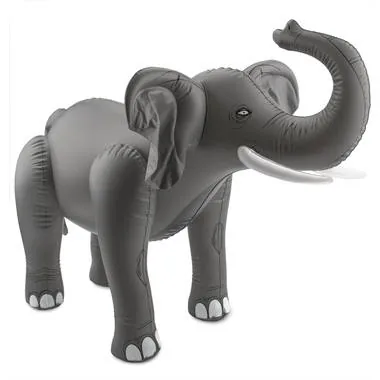 Folat Aufblasbares Accessoire Elefant Grau - Packungsgrösse: 1 Stück - Produkttyp: Aufblasbares Accessoire - Material: Hartkunststoff - Detailfarbe: Grau - Motto: Tier