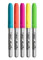BIC 968410 marker 5 pc(s) Conical tip Blue, Green, Orange, Pink, Yellow