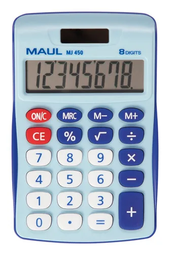 MAUL MJ 450 Taschenrechner Tasche Display-Rechner Blau