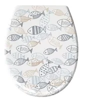 Kleine Wolke Toilettensitz Sardinas mit Absenkautomatik, Mehrfarbig - Breite: 37 cm - Länge: 45 cm - Detailfarbe: Mehrfarbig