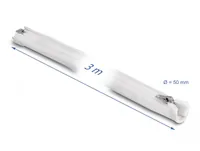 Delock Geflechtschlauch mit Reissverschluss 3 m x 50 mm Weiss - Detailfarbe: Weiss - Breite: 50 mm - Länge: 3 m - Produkttyp: Kabelschlauch - Ausstattung Kabelmanagement: Wiederverwendbar - Reissverschluss - Verpackungseinheit: 1 Stück