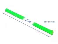 DELOCK Geflechtschlauch dehnbar 2 m x 50 mm grün