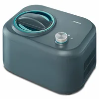 LIFE Eismaschine MD 10169 (schwarz/edelstahl, für 1.00ml Eiscreme, 100 Watt)