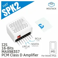 M5Stack Lautsprecher M5StickCPLUS Speaker 2 Hat - Zubehörtyp: Lautsprecher - Audiokanäle: Stereo - Set: Nein