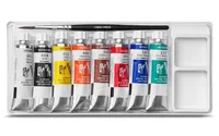 CARAN D'ACHE Deckfarbe Gouache 2001.408 8 Farben Pinsel