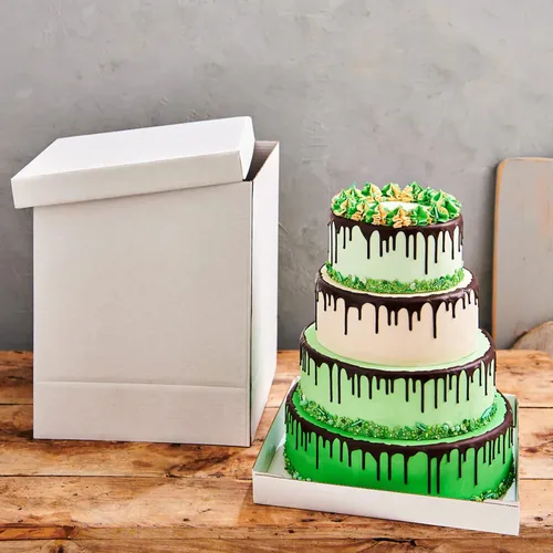 Funcakes Tortenbox weiss 37 x 37 x 45 cm - Detailfarbe: Weiss - Materialtyp: Papier - Material: Karton