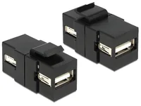 DELOCK Keystone USB A Buchse schwarz