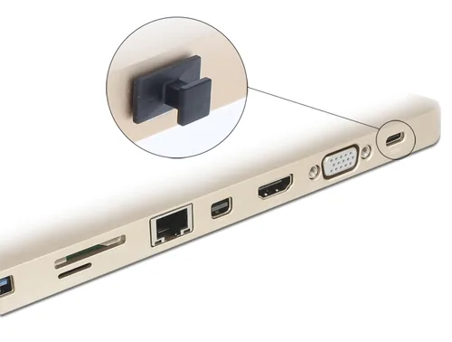Delock Blindstecker/Staubschutz USB-C 10 Stück Schwarz - Detailfarbe: Schwarz - USB Standard: 3.0/3.1/3.2 Gen 1 (5 Gbps) - 2.0 (480 Mbps) - Winkelstecker: Nein - Steckertyp Seite B: Terminierung - Besondere Eigenschaften: Portblocker - Steckertyp Seite A: