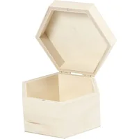 Creativ Company Holzkiste 12 x 7 cm, 1 Stück - Produkttyp: Aufbewahrung - Breite: 12.7 cm - Höhe: 7 cm - Länge: 6 cm - Holzherkunft: Keine - Holzhandelsname: Pinie