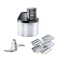 Bamix Zerkleinerer-Aufsatz SliceSy Schwarz - Zubehörtyp: Stabmixer-Aufsatz - Kompatible Küchenmaschinen: Bamix Stabmixer