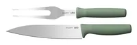 BergHOFF Tranchierset Leo Forest 2-teillig - Typ: Tranchiergabel - Tranchiermesser - Klingenmaterial: Edelstahl - Griffmaterial: Edelstahl - Inklusive Messerblock: Nein - Set: Ja - Detailfarbe: Forest