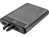 Sandberg Powerbank Survivor Nano 10000 mAh - Akkutyp: Lithium-Ion (Li-Ion) - Akkukapazität: 10000 mAh - Detailfarbe: Schwarz - USB Ladeanschluss (Output): 2 - USB-C PD: Ja - Max. Output USB-C PowerDelivery: 20 W