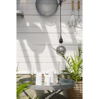 Star Trading LED-Kerze Pillar Flamme Ø 7.5 x 13 cm, Weiss - Betriebsart: Batteriebetrieb - Fernbedienung: Nein - Aussenanwendung: Ja - Höhe: 13 cm - Timerfunktion: Ja - Set: Nein