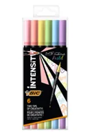 BIC Intensity Dual tip marker 6 pc(s) Brush tip Light Blue, Light Green, Light pink, Peach, Violet, Yellow