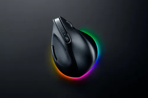 Razer Gaming-Maus Pro Click V2 Vertical - Maus-Typ: Gaming - Maus Features: Umschaltbare DPI-Auflösung - Vertikales Design - Daumentaste - Beleuchtung - Programmierbare Tasten - Integrierter Speicher - Bedienungsseite: Rechtshänder - Detailfarbe: Schwarz 