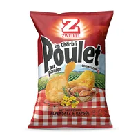 Zweifel Original Chips Poulet im Chörbli 175 g - Produkttyp: Nacho & Spezialitäten Chips - Nährwertangabe pro: 100 g - Energiegehalt (in kj): 2227 KJ - Energiegehalt (in kcal): 534 Kcal - Fett: 34 g - Gesättigte Fettsäuren: 2.1 g