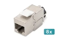 CAT 6A KEYSTONE MOD SHIELD 8PCS SHIELDED TOOL-FREE CONNECTION