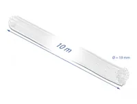 Delock Geflechtschlauch mit Klettverschluss 10 m x 19 mm Weiss - Detailfarbe: Weiss - Breite: 19 mm - Länge: 10 m - Produkttyp: Kabelschlauch - Ausstattung Kabelmanagement: Zuschneidbar - Wiederverwendbar - Verpackungseinheit: 1 Stück