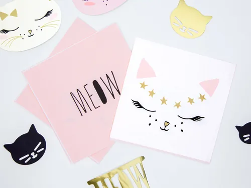 Partydeco Papierservietten Cat 33 cm x 33 cm, 20 Stück - Material: Papier - Grösse: 33 cm x 33 cm - Eigenschaften: Keine Eigenschaft - Anzahl Lagen: 3 - Motiv: Katze - Produkttyp: Papierservietten