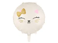 Partydeco Folienballon Katze Weiss - Packungsgrösse: 1 Stück - Grösse: 35 cm - Motiv: Katze - Produkttyp: Folienballon - Material: Folie - Detailfarbe: Mehrfarbig
