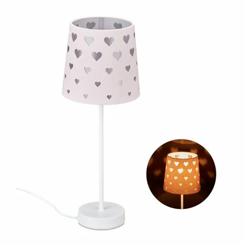 Relaxdays 4052025904258 table lamp E14 Pink