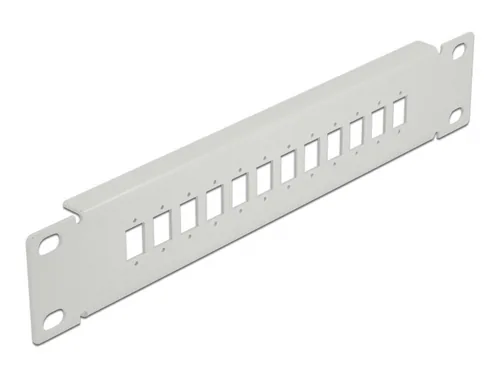DELOCK 10"" LWL Patchpanel 12 Port SC Simp.LC Dup. 1 HE grau
