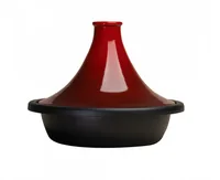 Le Creuset Tagine Ø 31 cm, Dunkelrot - Material: Gusseisen - Topfart: Tajinetopf - Kompatible Kochfelder: Backofen - Elektro - Gas - Glaskeramik - Induktion - Antihaftbeschichtung: Nein - Detailfarbe: Dunkelrot - Spülmaschinenfest: Ja