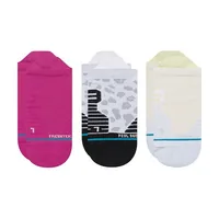 STANCE Socken On The Go Magenta 3er-Pack - Farbe: Mehrfarbig - Detailfarbe: Magenta - Sockenhöhe: Sneaker - Grösse: 35 - 37