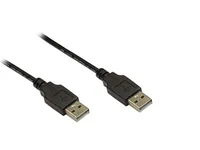 Alcasa USB 2.0, 1.8m USB cable USB A 0.48 Gbit/s Black