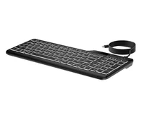 HP 400 Backlit Wired Keyboard clavier Maison USB Noir