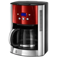 Russell Hobbs Filterkaffeemaschine Luna Solar Rot - Detailfarbe: Rot - Anzahl Tassen: 12 - Ausstattung: Anti-Tropfsystem - Entnehmbarer Filterhalter - Wasserstandsanzeige