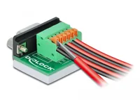 DeLOCK D-Sub9 female to Terminal Block with Push Button horizontal