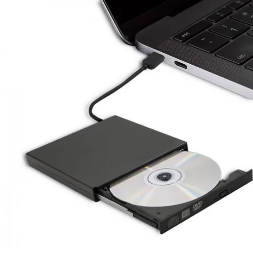 Qoltec 51858 External DVD-RW recorder |USB 2.0|Black