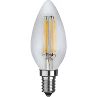 Star Trading LED Leuchtmittel E14 C35 Clear 470 lm, 2700K, 4.2W, 230 V - Energieeffizienzklasse: E - Lampensockel: E14 - Protokoll: Ohne - Smart Home: Nicht kompatibel - Farbtemperatur Kelvin: 2700 K - Gesamtleistung: 4.2 W