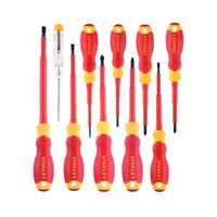 Stanley Fatmax Schraubenzieher-Set VDE 10-teilig - Schraubenziehertyp: Pozidriv - Phillips - Spannungsprüfer - Schlitz - Anwendungsbereich: VDE