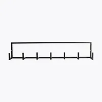 House Doctor Wandgarderobe Rack 60 x 8 x 12 cm, Schwarz - Tiefe: 8 cm - Breite: 60 cm - Höhe: 12 cm - Detailmaterial: Eisen - Grundmaterial: Metall