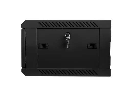 Lanberg 19'' wall-mounted installation cabinet 4U 600x450mm black (glass door)