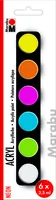 Marabu Acrylfarbe Set Neon, 6 x 3.5 ml - Art: Acrylfarbe - Detailfarbe: Mehrfarbig - Set: Ja - Verpackungseinheit: 6 Stück
