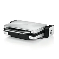 WMF Multifunktionsgrill Lono 2-in-1 2100 W - Produkttyp: Kontaktgrill - Höhenverstellbar: Nein - Detailfarbe: Silber - Leistung: 2100 W - Temperatur einstellbar: Ja - Anzahl unterschiedliche Grillplatten: 1