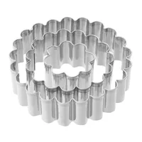 Zenker Guetzli-Ausstecher-Set gewellt Geometrische Figur - Materialtyp: Metall - Stehkeks: Nein - Motiv: Geometrische Figur
