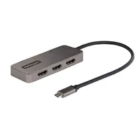 StarTech.com 3-Port USB-C MST Hub, USB Type-C to 3x HDMI Multi-Monitor Adapter for Laptop, Triple HDMI up to 4K 60Hz w/ DP 1.4 Alt Mode and DSC, HDR, 1ft (30cm)