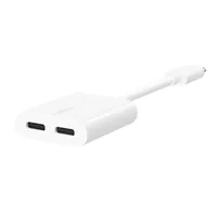 Belkin Adapter RockStar USB-C Audio + Charge Weiss - Zubehörtyp Mobiltelefone: Adapter - Detailfarbe: Weiss